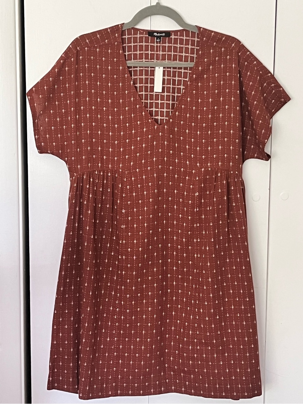 Madewell Jacquard Dolman-sleeve Mini Dress Size S NWT